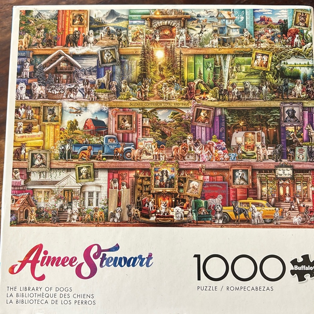 The Library of Dogs 1000 piece puzzle.